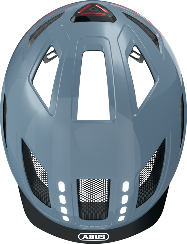Kask rowerowy Abus Hyban 2.0 LED Signal Glacier Shiny