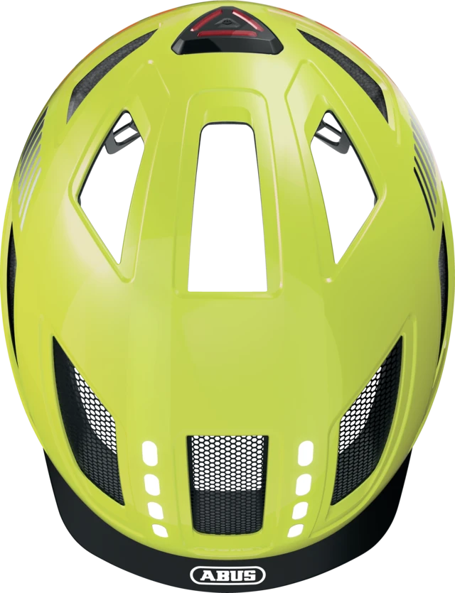Kask rowerowy Abus Hyban 2.0 LED Signal Yellow Shiny