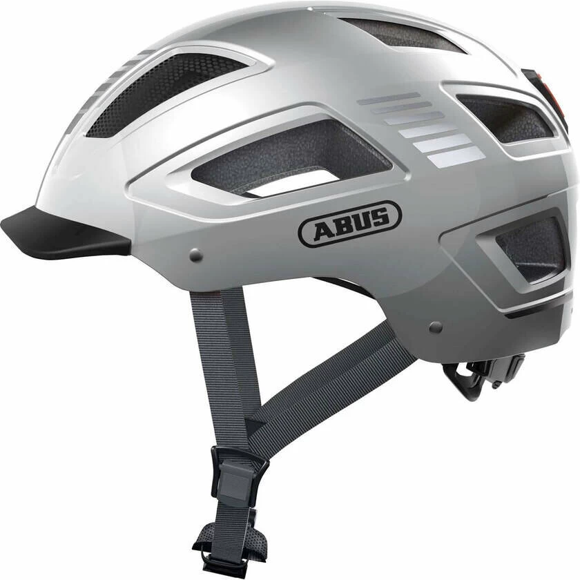 Kask rowerowy ABUS Hyban 2.0 Signal Silver 