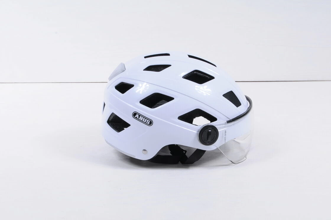 Kask rowerowy ABUS Hyban+ - biały / przezroczysty