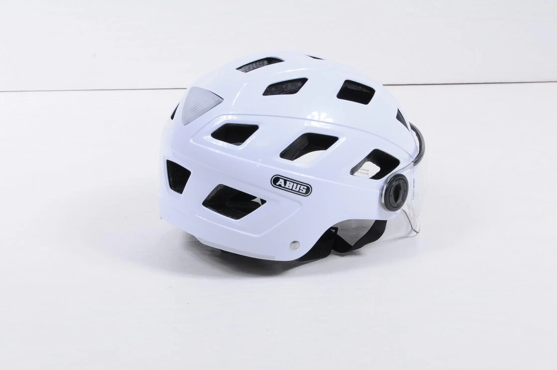 Kask rowerowy ABUS Hyban+ - biały / przezroczysty