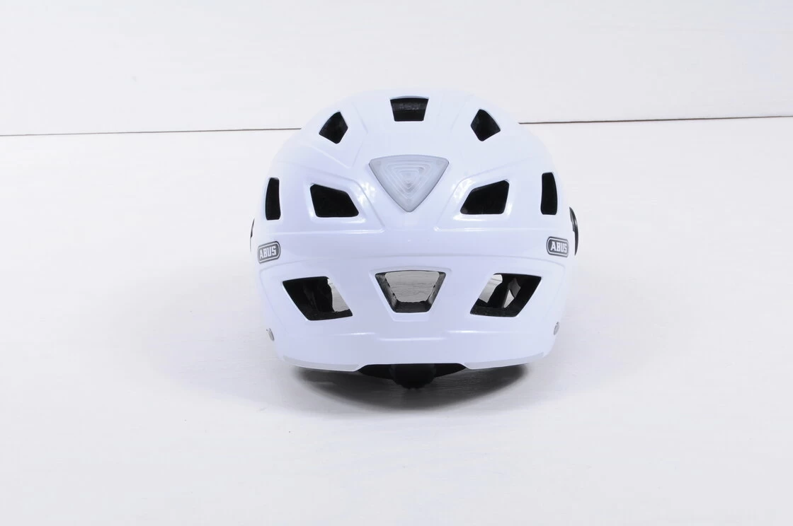 Kask rowerowy ABUS Hyban+ - biały / przezroczysty