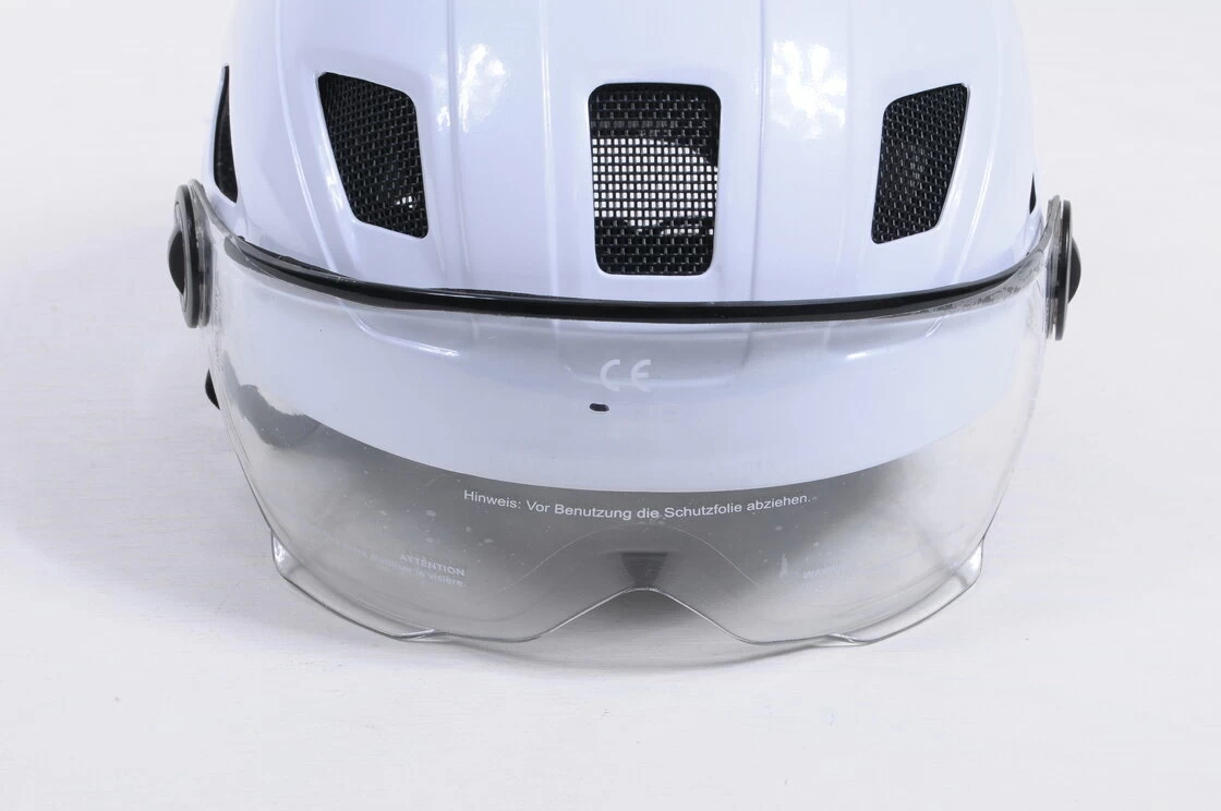 Kask rowerowy ABUS Hyban+ - biały / przezroczysty