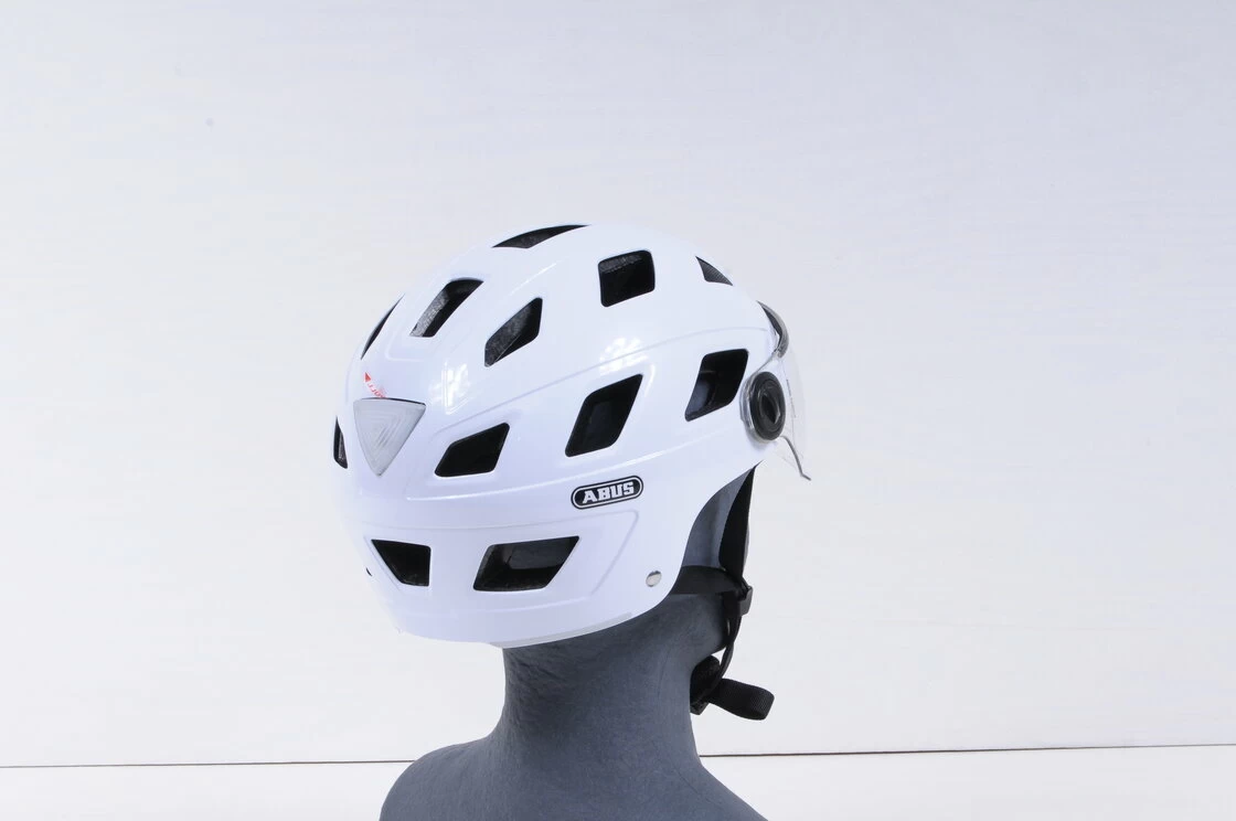 Kask rowerowy ABUS Hyban+ - biały / przezroczysty