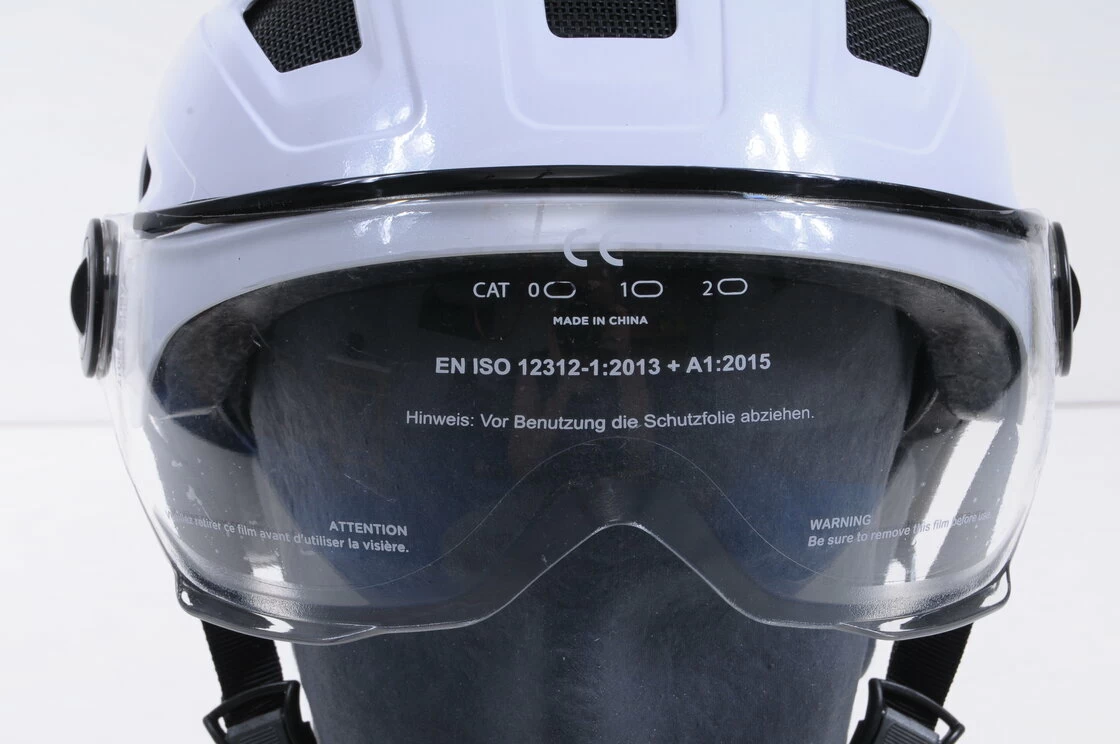 Kask rowerowy ABUS Hyban+ - biały / przezroczysty