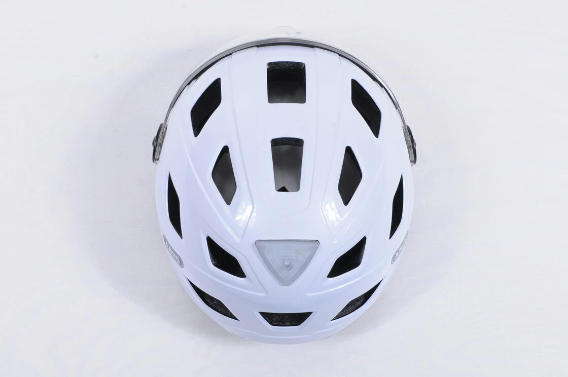Kask rowerowy ABUS Hyban+ - biały / przezroczysty