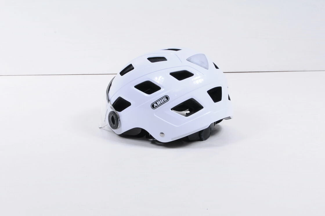 Kask rowerowy ABUS Hyban+ - biały / przezroczysty