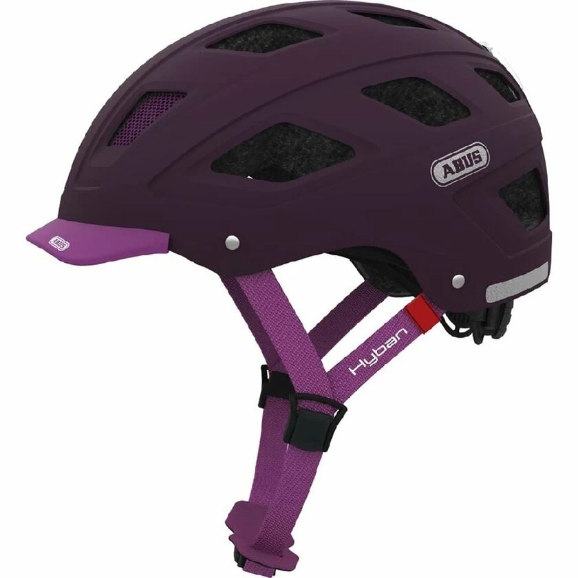 Kask rowerowy ABUS Hyban Core, fioletowy
