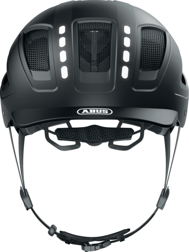 Kask rowerowy Abus Hyben 2.0 LED Signal Black Matt