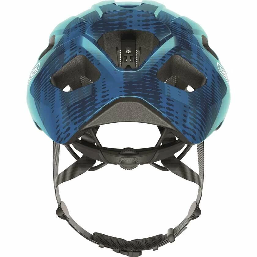 Kask rowerowy Abus Macator - steel/niebieski Rozmiar L – 58-62 cm