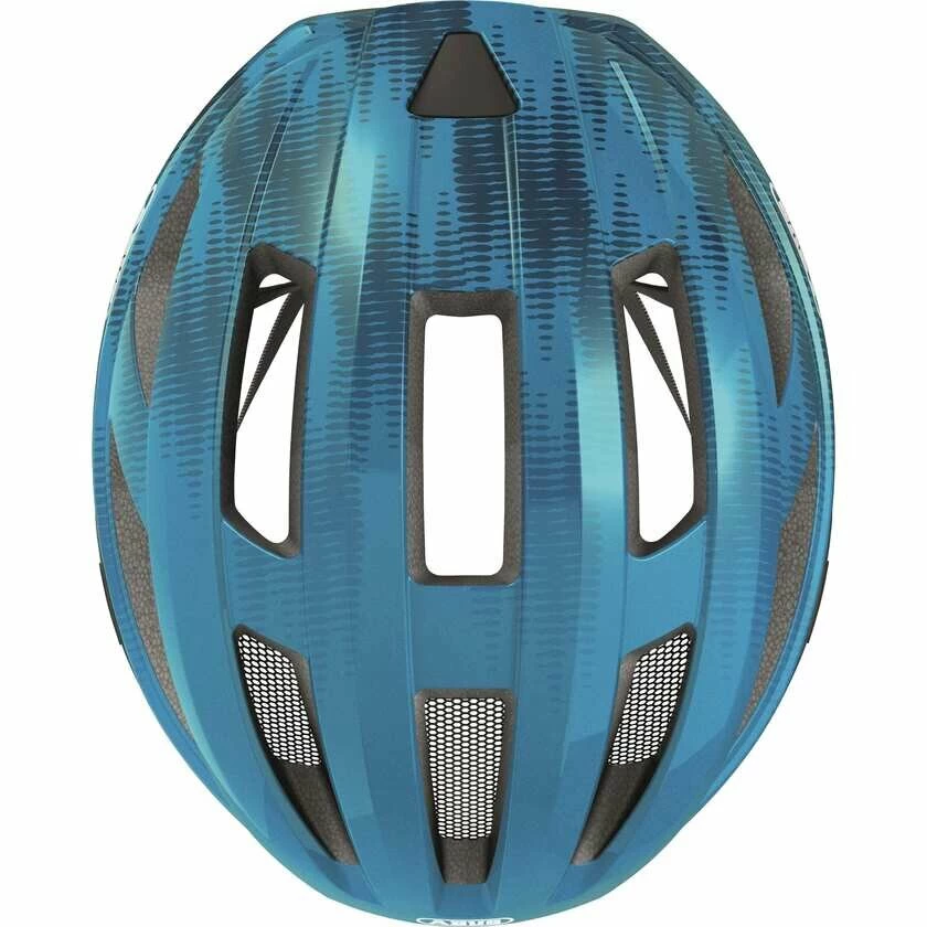 Kask rowerowy Abus Macator - steel/niebieski Rozmiar S – 51-55 cm