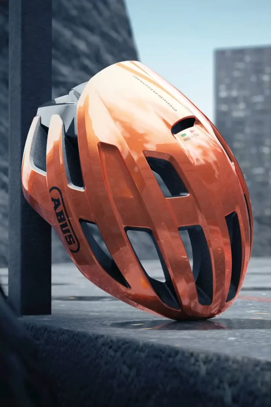 Kask rowerowy Abus PowerDome Goldfish Orange Rozmiar M: 54-58 cm