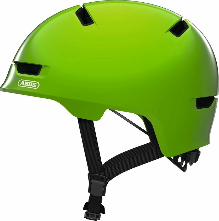 Kask rowerowy Abus Scraper Kid 3.0 Shiny Green Rozmiar S - 51-55 cm