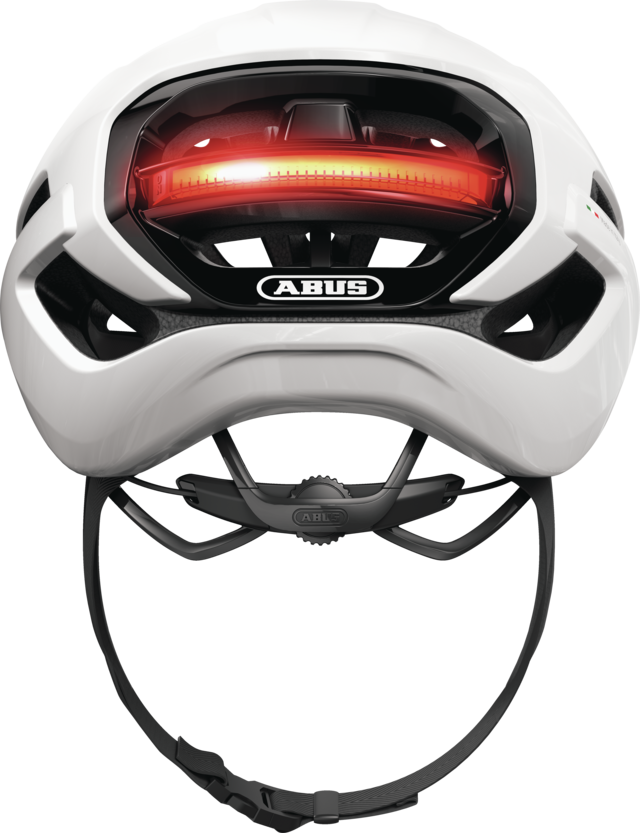 Kask rowerowy Abus Taipan LED Shiny White