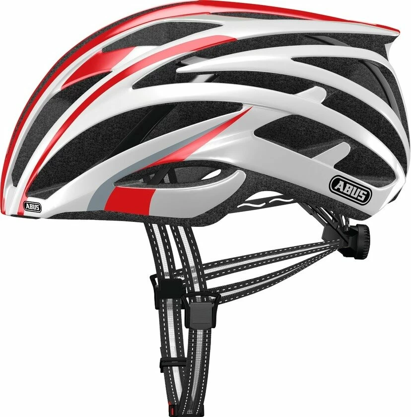 Kask rowerowy Abus Tec-Tical Pro 2.0, czerwony / biały