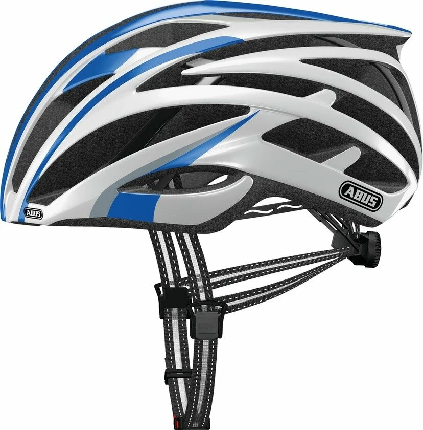 Kask rowerowy Abus Tec-Tical Pro 2.0, niebieski / biały Rozmiar M