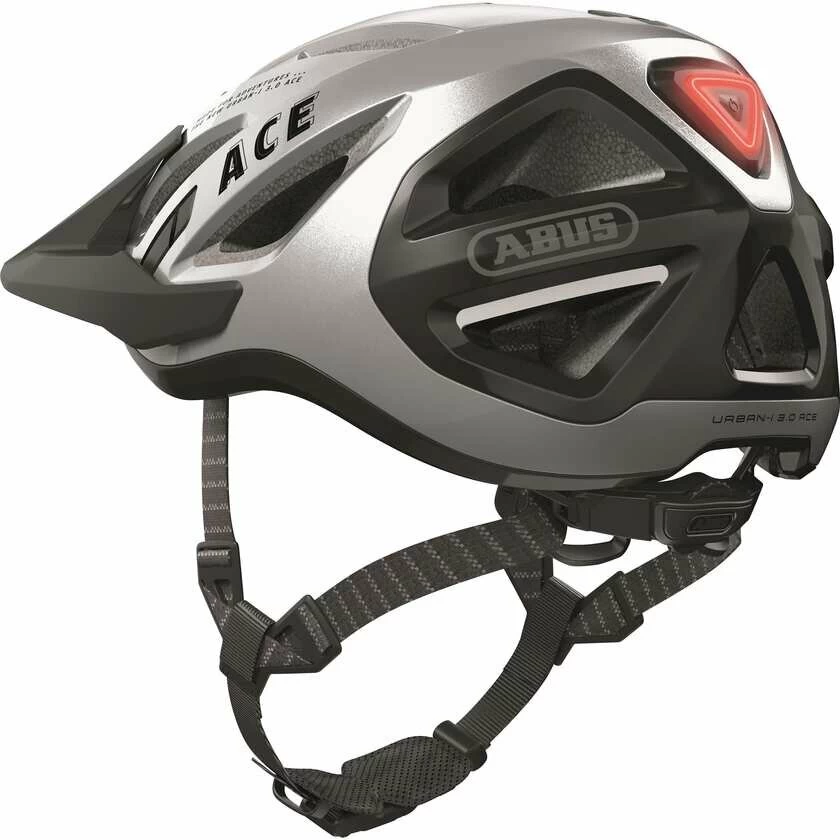 Kask rowerowy Abus Urban-I 3.0 ACE Gleam Silver Rozmiar M: 52-58 cm