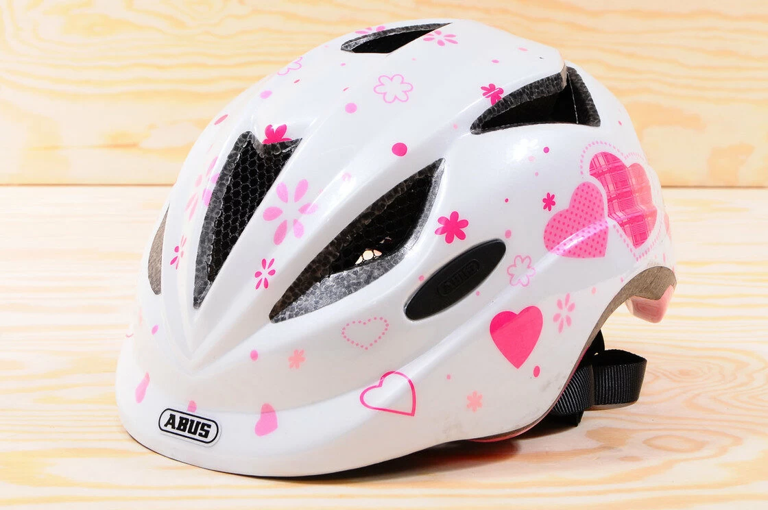 Kask rowerowy dla dzieci Abus Anuky White Heart