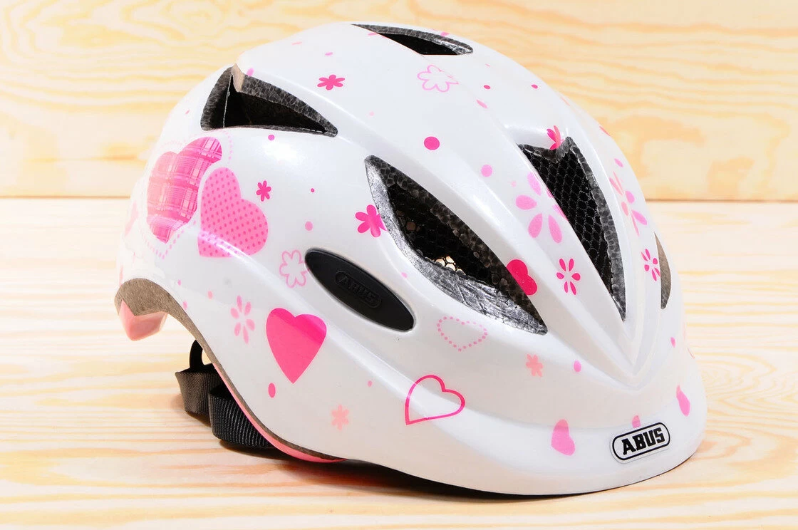 Kask rowerowy dla dzieci Abus Anuky White Heart