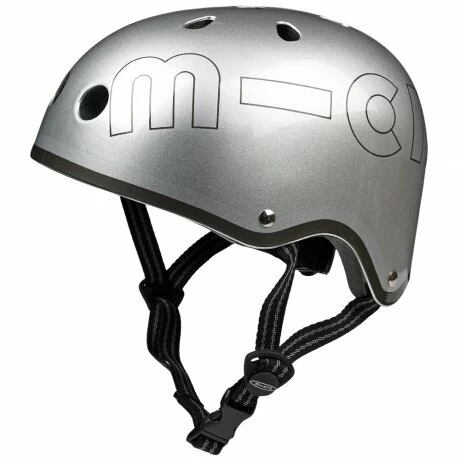 Kask rowerowy dla dzieci Micro – kolor Metallic Silver (srebrny metalik)