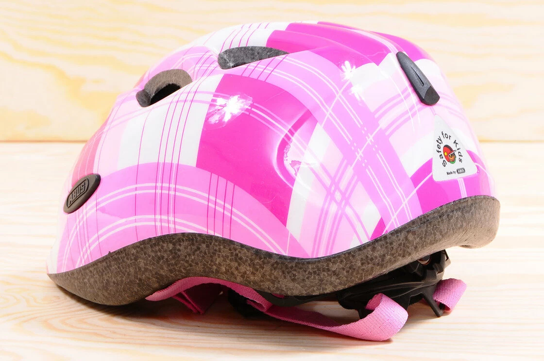 Kask rowerowy dziecięcy ABUS Smiley Pink Square