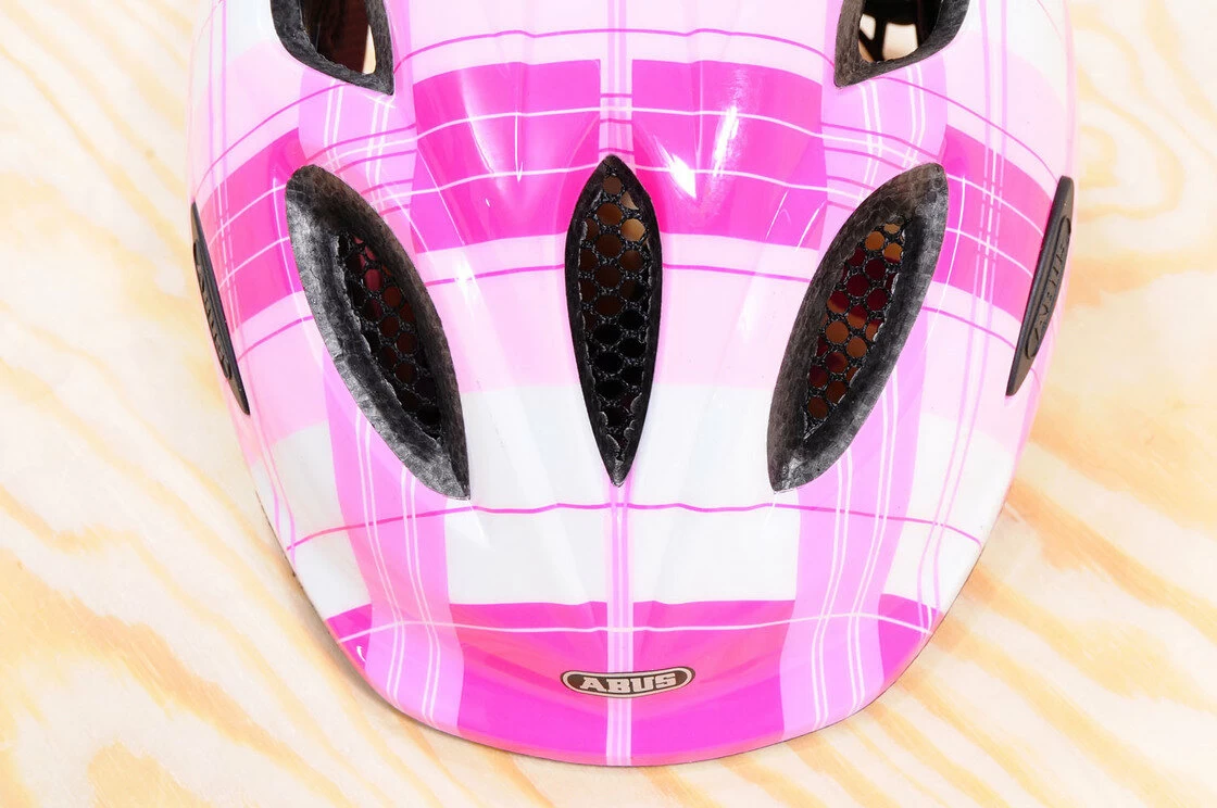 Kask rowerowy dziecięcy ABUS Smiley Pink Square