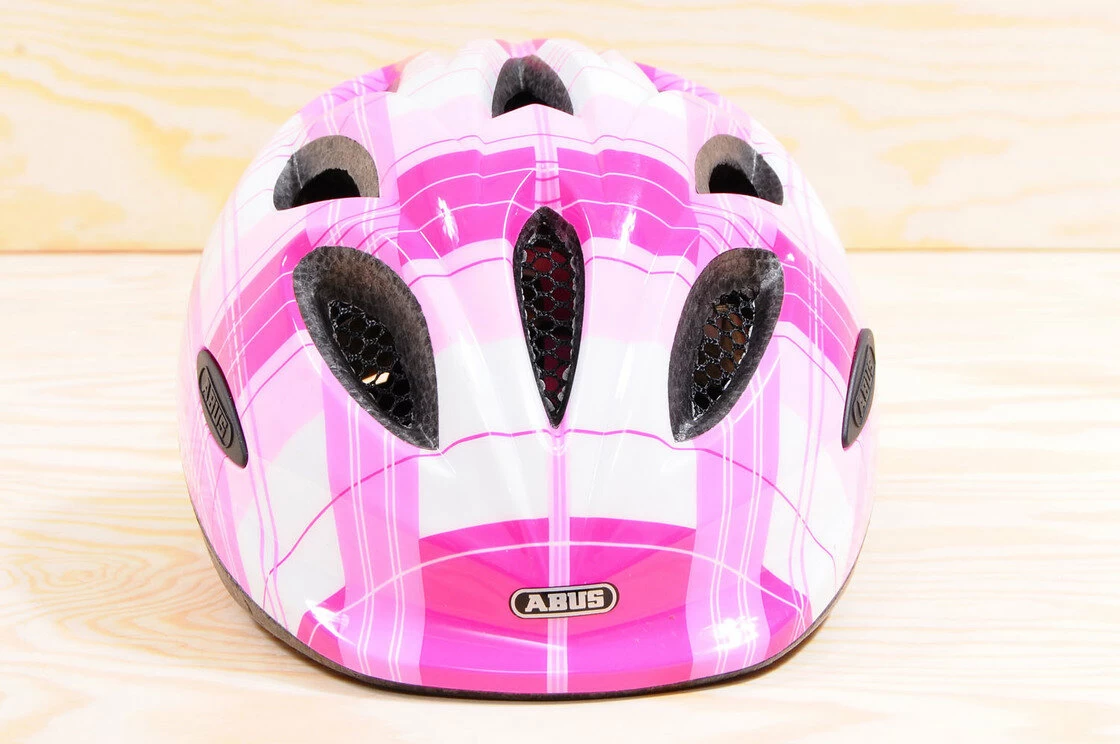 Kask rowerowy dziecięcy ABUS Smiley Pink Square