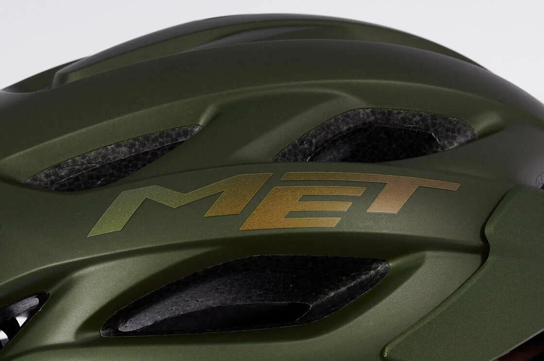 Kask rowerowy MET Veleno Olive Iridescent Rozmiar L: 58-61 cm