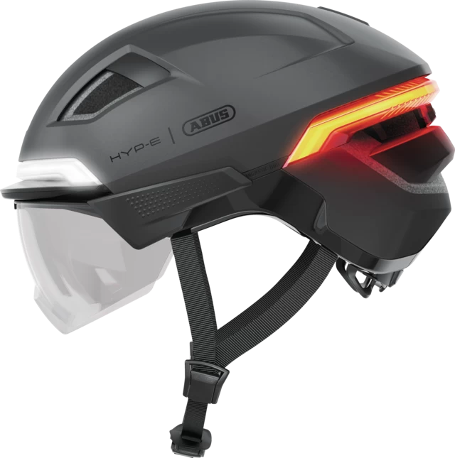 Kask rowerowy z kierunkowskazami Abus Hyp-E ACE Volcano Titan