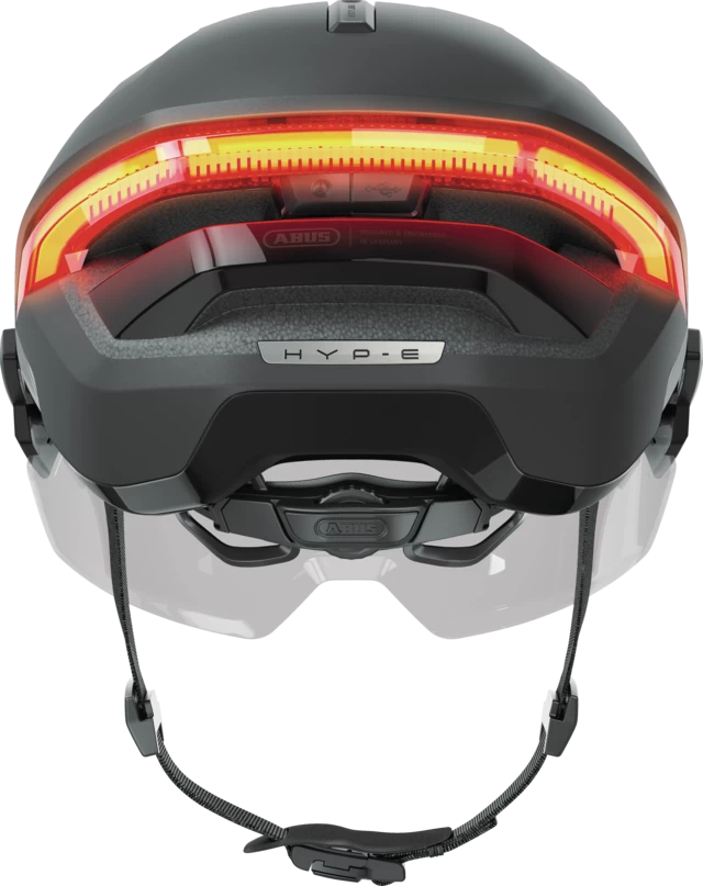 Kask rowerowy z kierunkowskazami Abus Hyp-E BL.ACE Volcano Titan Rozmiar S: 51-55 cm\