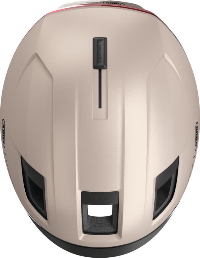 Kask rowerowy z kierunkowskazami Abus Hyp-E Champagne Gold
