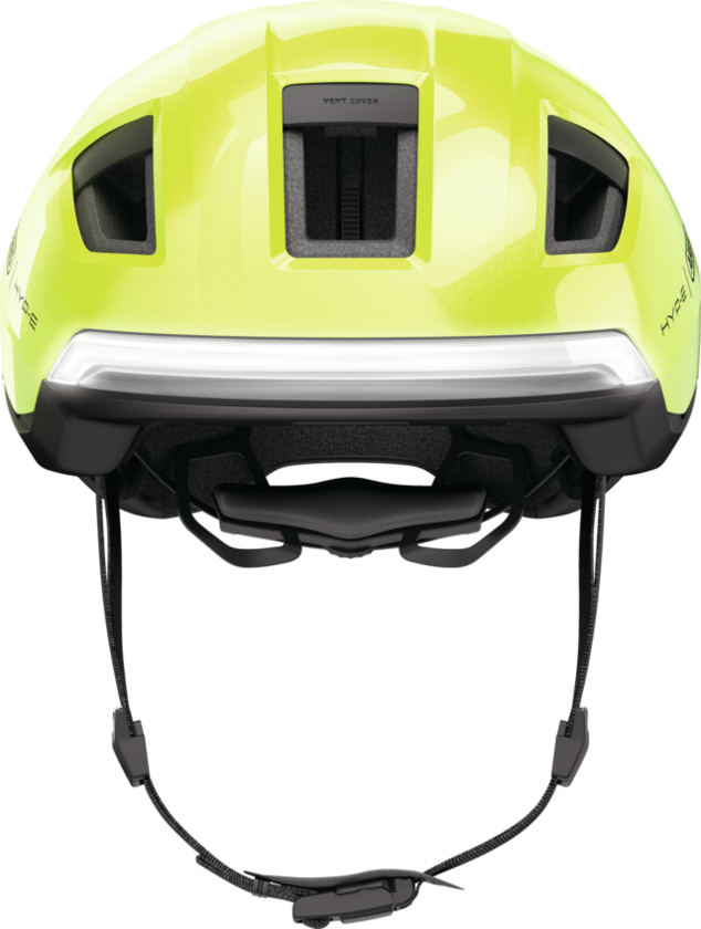 Kask rowerowy z kierunkowskazami Abus Hyp-E Signal Yellow