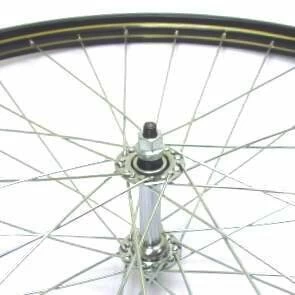 Klasyczne przednie  koło rowerowe 28 x 1 1/2 czarne + złote linie