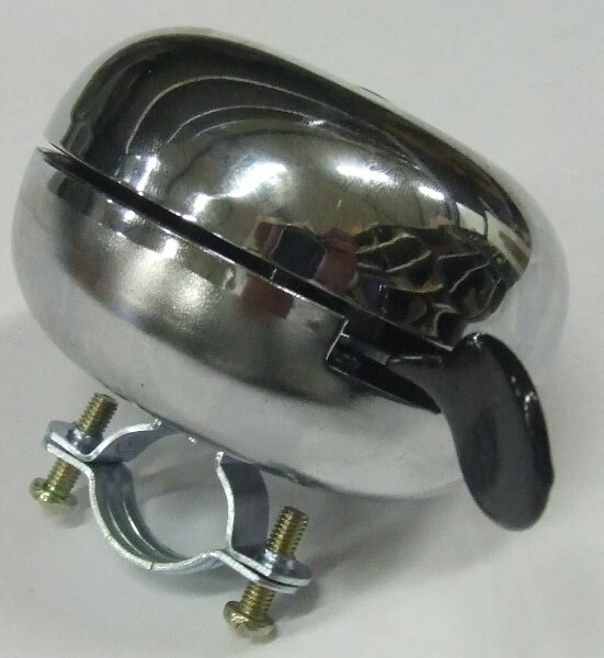 Klasyczny chromowany dzwonek rowerowy Gazelle Dingdong 80 mm