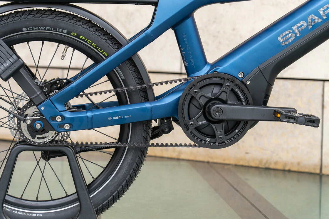 Kompaktowy rower elektryczny na pasku Sparta S-Compact Smart 500Wh 20" Navy Blue Mat