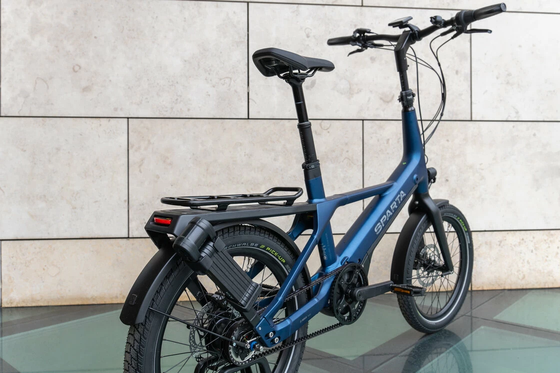 Kompaktowy rower elektryczny na pasku Sparta S-Compact Smart 500Wh 20" Navy Blue Mat