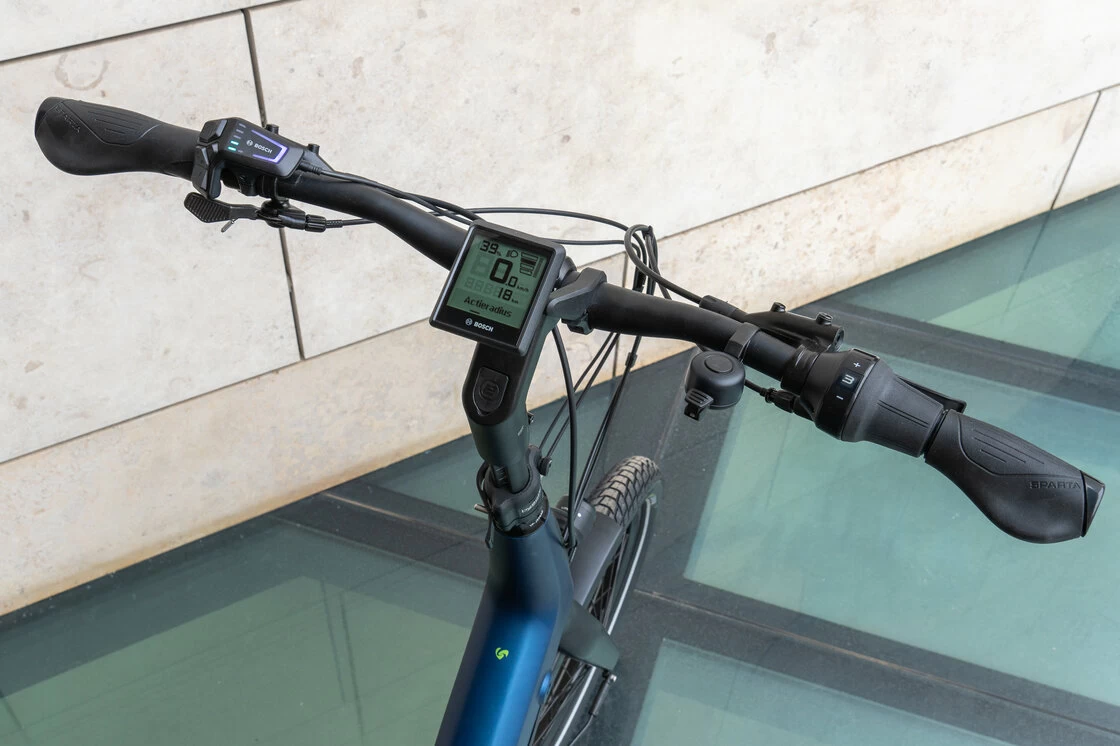 Kompaktowy rower elektryczny na pasku Sparta S-Compact Smart 500Wh 20" Navy Blue Mat