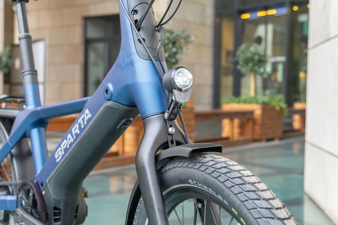 Kompaktowy rower elektryczny na pasku Sparta S-Compact Smart 500Wh 20" Navy Blue Mat