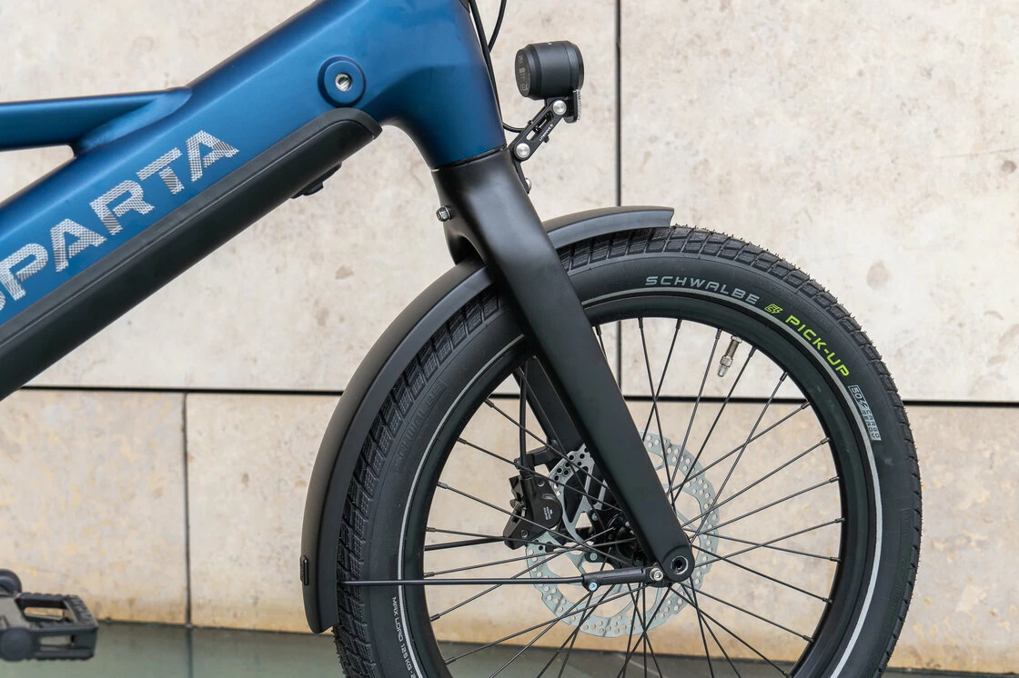 Kompaktowy rower elektryczny na pasku Sparta S-Compact Smart 500Wh 20" Navy Blue Mat