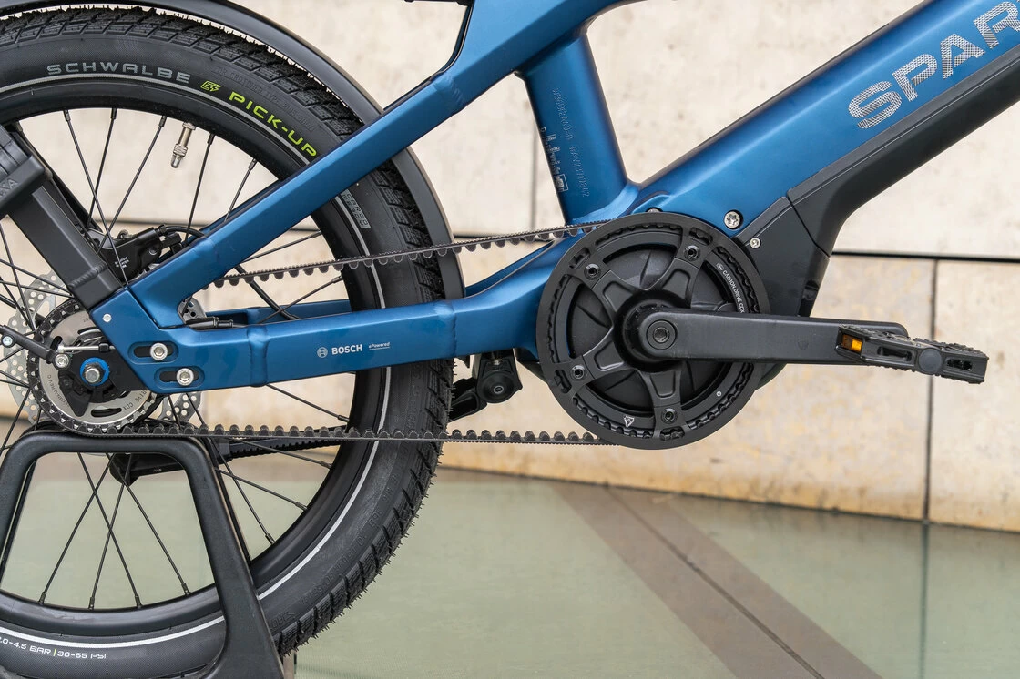 Kompaktowy rower elektryczny na pasku Sparta S-Compact Smart 500Wh 20" Navy Blue Mat