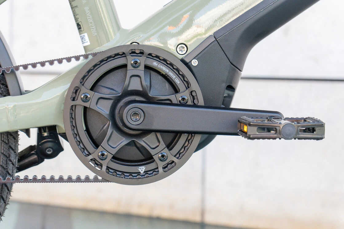 Kompaktowy rower elektryczny na pasku Sparta S-Compact Smart 500Wh 20" Olive Metallic