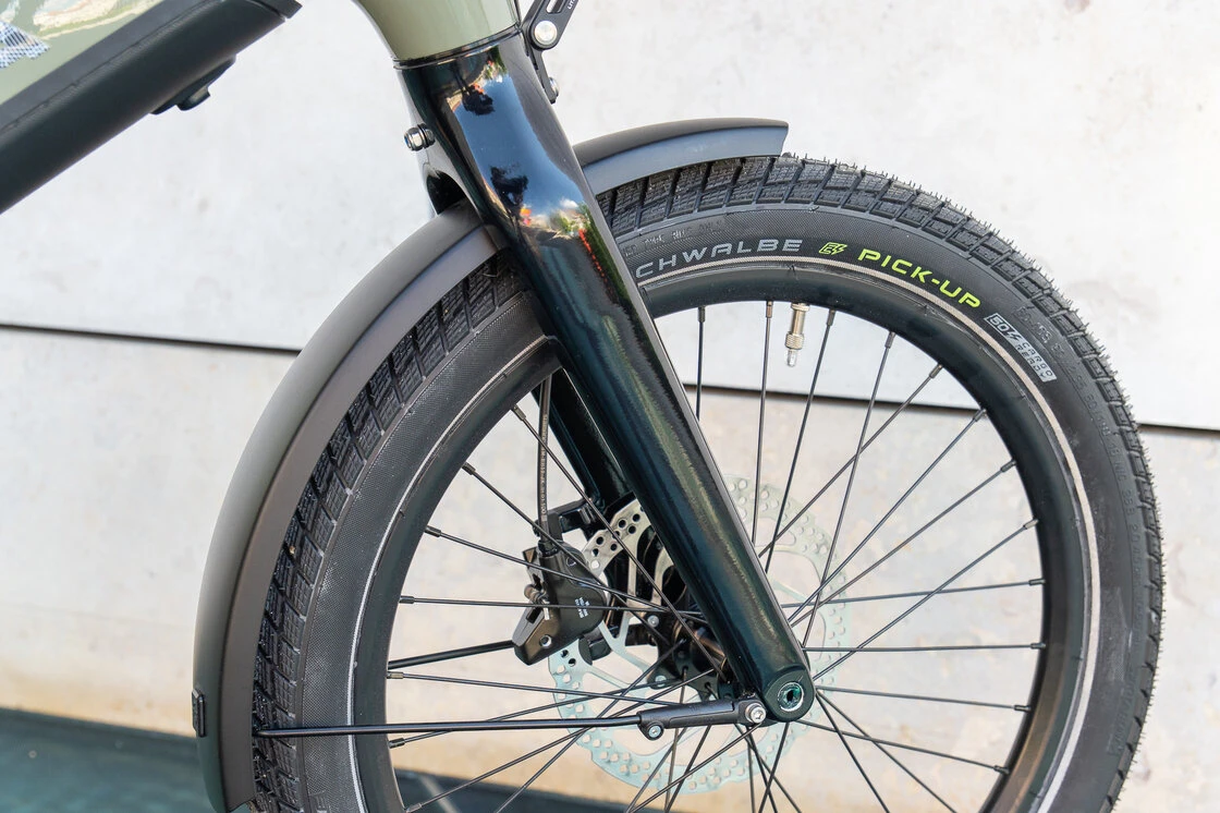 Kompaktowy rower elektryczny na pasku Sparta S-Compact Smart 500Wh 20" Olive Metallic