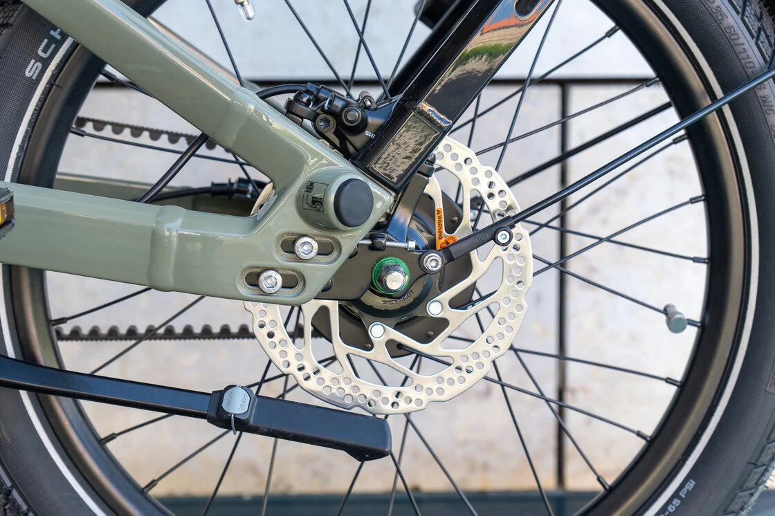 Kompaktowy rower elektryczny na pasku Sparta S-Compact Smart 500Wh 20" Olive Metallic