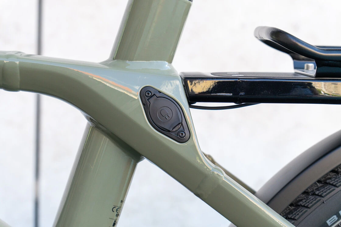 Kompaktowy rower elektryczny na pasku Sparta S-Compact Smart 500Wh 20" Olive Metallic