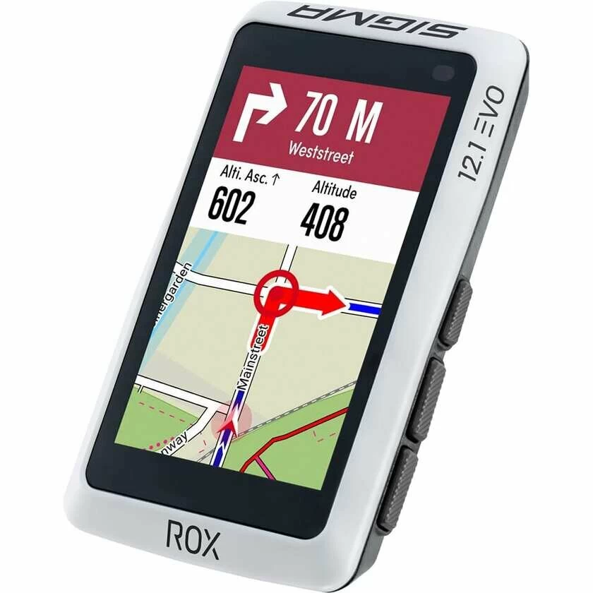 Komputer rowerowy z nawigacją GPS Sigma ROX 12.1 EVO GPS Biały - zestaw