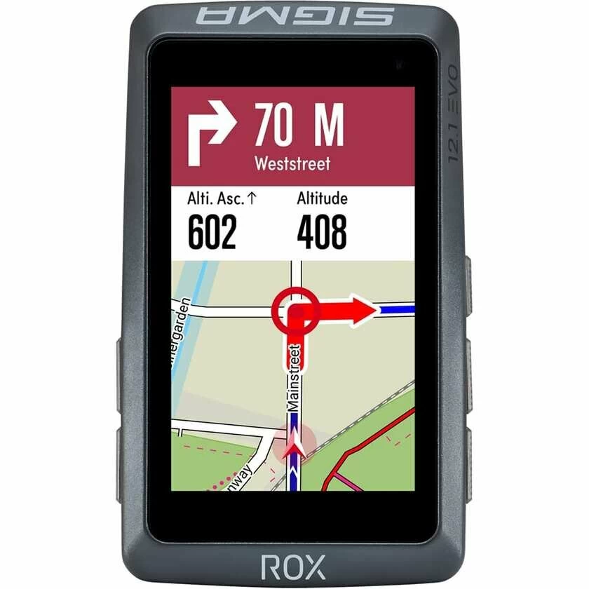 Komputer rowerowy z nawigacją GPS Sigma ROX 12.1 EVO GPS Czarny - zestaw