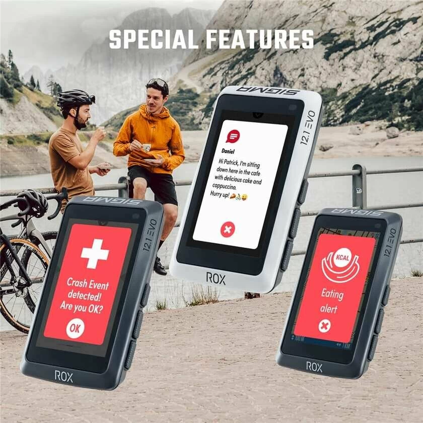 Komputer rowerowy z nawigacją GPS Sigma ROX 12.1 EVO GPS Czarny - zestaw