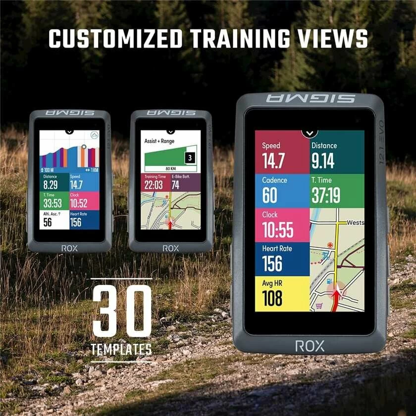 Komputer rowerowy z nawigacją GPS Sigma ROX 12.1 EVO GPS Czarny - zestaw