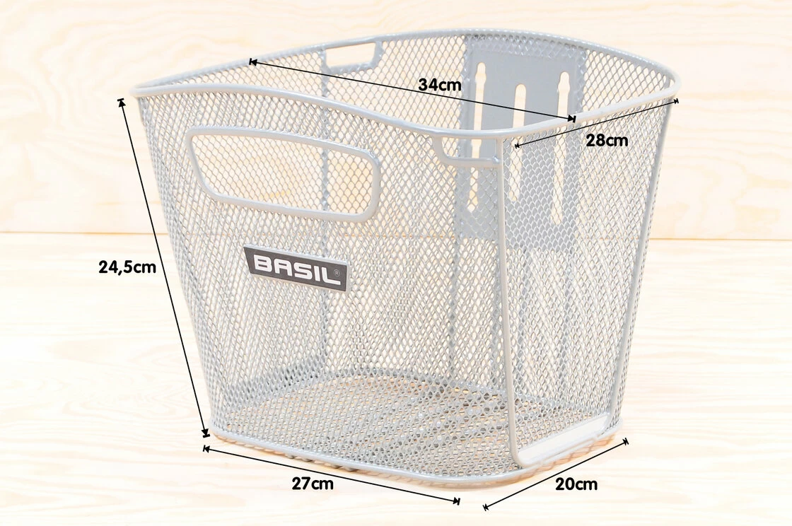 Koszyk rowerowy Basil Bold Fixmounted kolor: srebrny