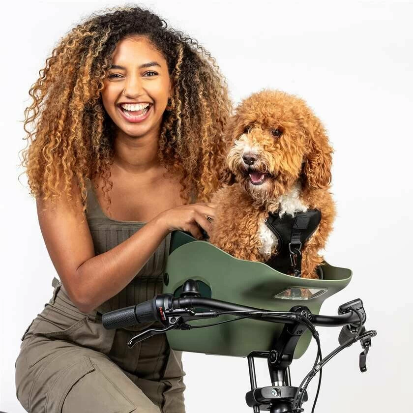 Koszyk rowerowy dla psa Kvisp Forest Green M